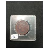 1851 One Cent piece
