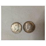 2 ct 1964 Kennedy half dollars