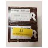50 rds 12 ga 2 3/4" 1 1/4 oz 6 shot game loads