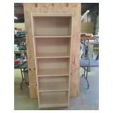 Light brown Bookshelf, 72x25x11.5 in,  six shelves