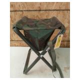 Folding camp stool, 18x12 in