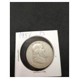 1957-D Franklin half dollar