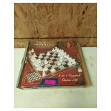 Imperial Crystal chess and checkers set