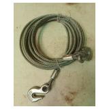 10 ft 3/8" cable w/ 2 hooks