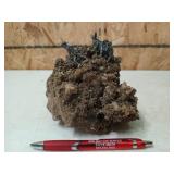 Cool rock with Pancho and Lefty hiking 5.5x6x4