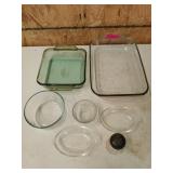 Asst casserole dishes, glassware