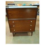 Walnut declaration by Drexel 3 drawer chest w/