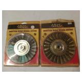 2 ct 6" knotted wire wheeled brushes
