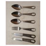 6 pcs US military cutlery