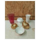 Genuine Kutani gold-colored quails, and other