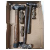 3 ball peen hammers, hammerheads