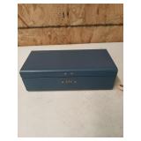 Blue American national Lock box, 3.5 x 11.5 x 5