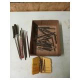 Assorted drill bits and files