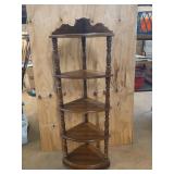 Lovely wood 5 tier corner shelf 62 x 15 x 15