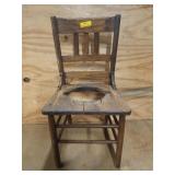 Antique wooden potty chair
