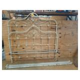 Cast iron double bed with rails 56" tall