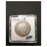1912-D Barber half dollar