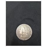 1884 Morgan silver dollar