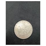 1884 Morgan silver dollar