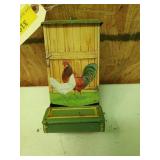 Vintage metal matchbox holder