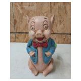 Cast iron piggy bank 10" tall
