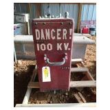 Danger! 100 KV box, 24x10x18"