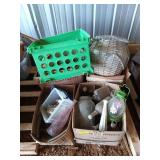 Assorted treasures, includes milk glass, floral