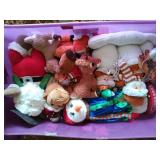 Purple tub of Christmas decor