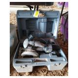 Ryobi circular Saw and cordless drill in case