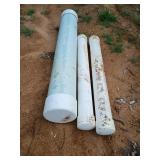 Three PVC with cap for underground storage