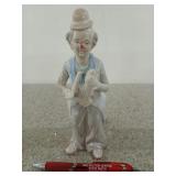 Porcelain clown figurine 8"