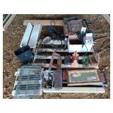 Assorted treasures, includes wall art, wire