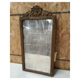 Antique framed mirror 22.5 x 12