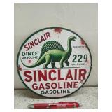 Metal Sinclair sign 8"