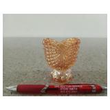 Fenton eye wash glass iridescent coloring 2.75"