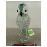 Beautiful blown glass bird figurine 8.25" tall