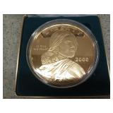 2000 giant 4 oz golden proof silver round