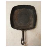 10.25" cast iron square skillet USA