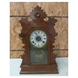 DOVE carved wood pendulum mantle clock mfg by