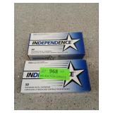 100 rounds of 9 mm Luger 124 grade FMJ