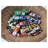 Basket of assorted diecast stock cars