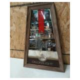 Framed Michelob light mirrored advertisement