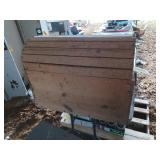 Wooden chest with rounded top, 18x13x24 in