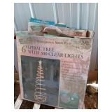 Three count 6 ft spiral Christmas trees