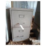 Two drawer metal filing cabinet, 28x15x14 in