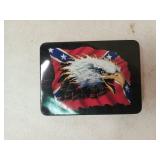 Patriotic knife and lighter in collector tin