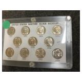 United States wartime silver nickels 1942 - 1945