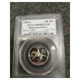 1999-S Delaware silver quarter