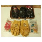 5 pair neoprene coated gloves size L, 2 pair latex