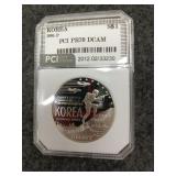 1991-P Korea commemorative silver dollar coin